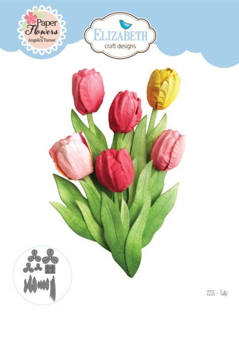 8 Dies/matrices de découpe, Elizabeth craft, Tulipes