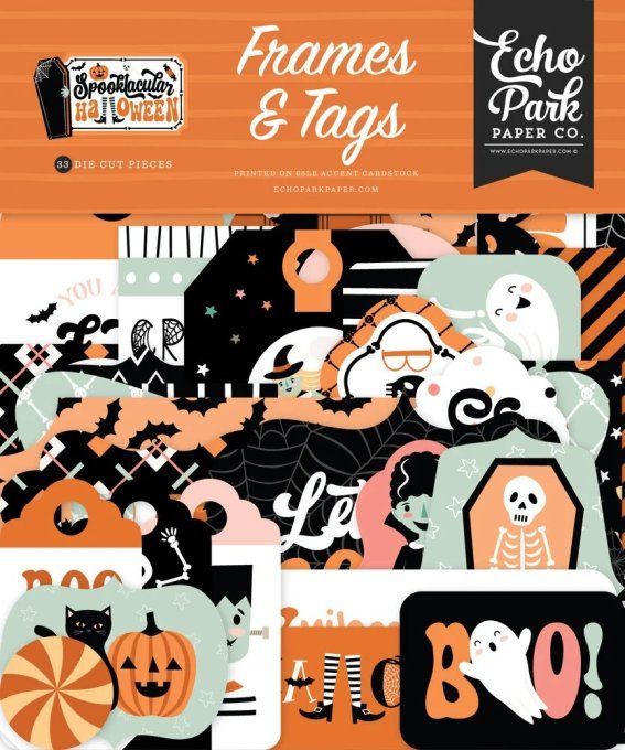 33 Die-Cuts, Echo park, Spooktacular halloween - Frames & Tags 