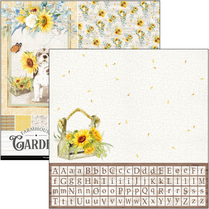 Ciao Bella, collection Farmhouse garden, Patterns,  30x30cm - 8 feuilles - 190gsm