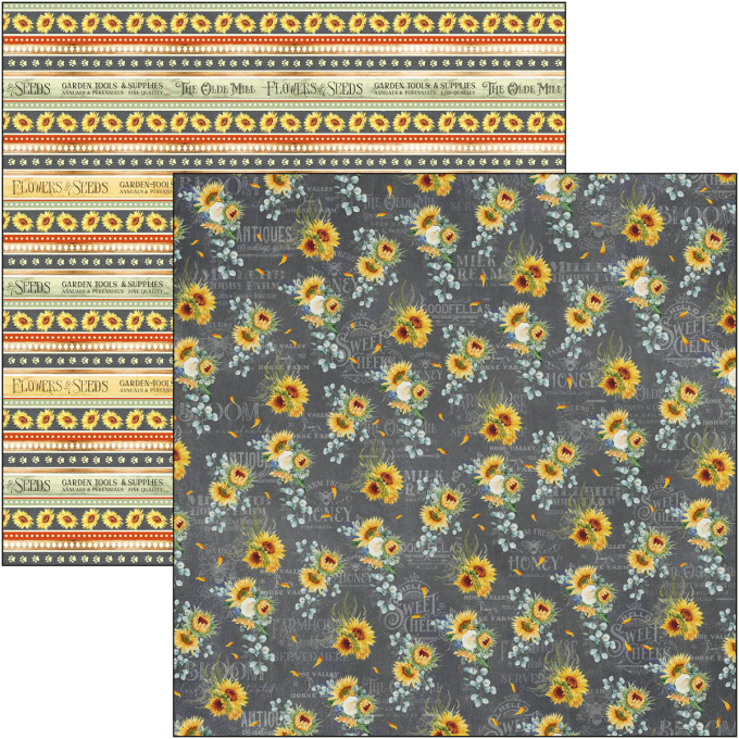 Ciao Bella, collection Farmhouse garden, Patterns,  30x30cm - 8 feuilles - 190gsm