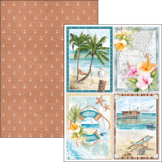 Ciao Bella, collection Summer breeze, Format A4 - 9 feuilles - 190gsm