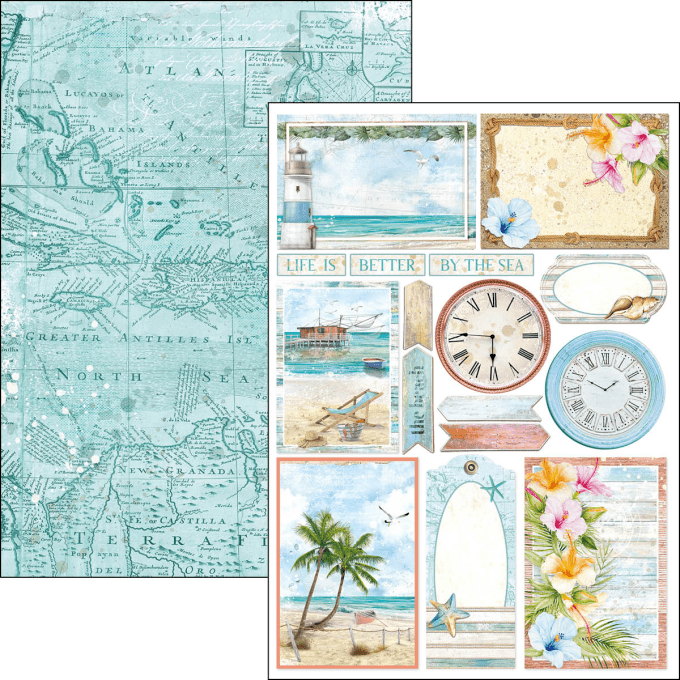 Ciao Bella, collection Summer breeze, Format A4 - 9 feuilles - 190gsm