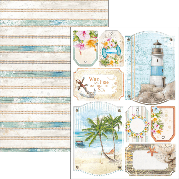 Ciao Bella, collection Summer breeze, Format A4 - 9 feuilles - 190gsm