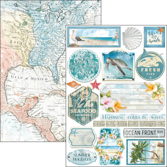 Ciao Bella, collection Summer breeze, Format A4 - 9 feuilles - 190gsm