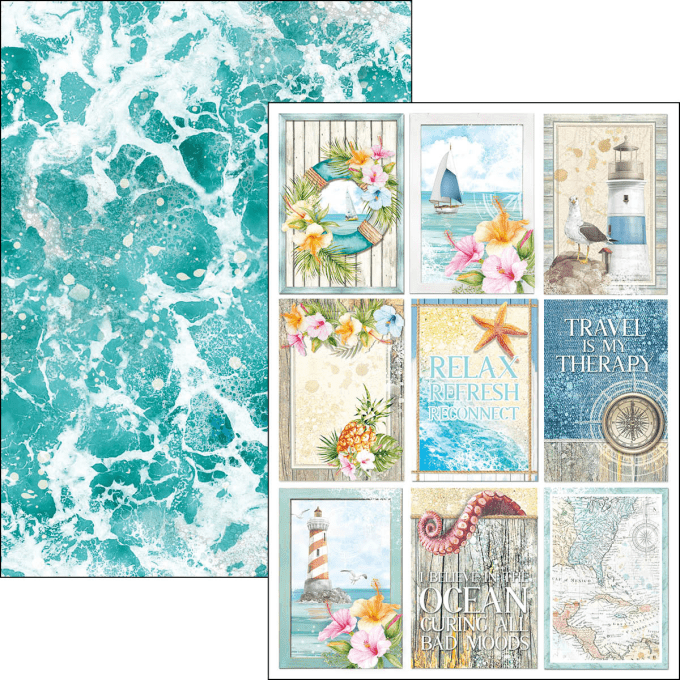 Ciao Bella, collection Summer breeze, Format A4 - 9 feuilles - 190gsm