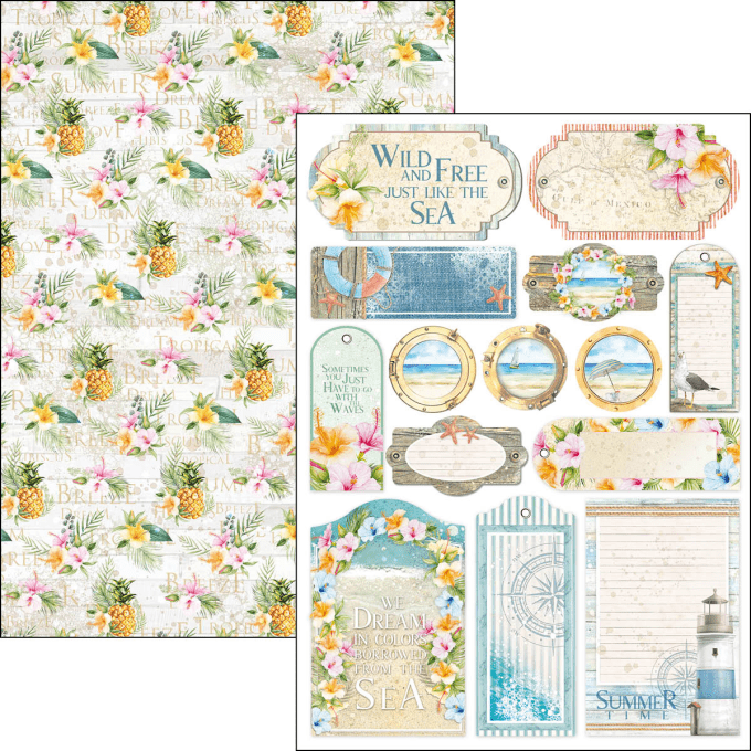 Ciao Bella, collection Summer breeze, Format A4 - 9 feuilles - 190gsm