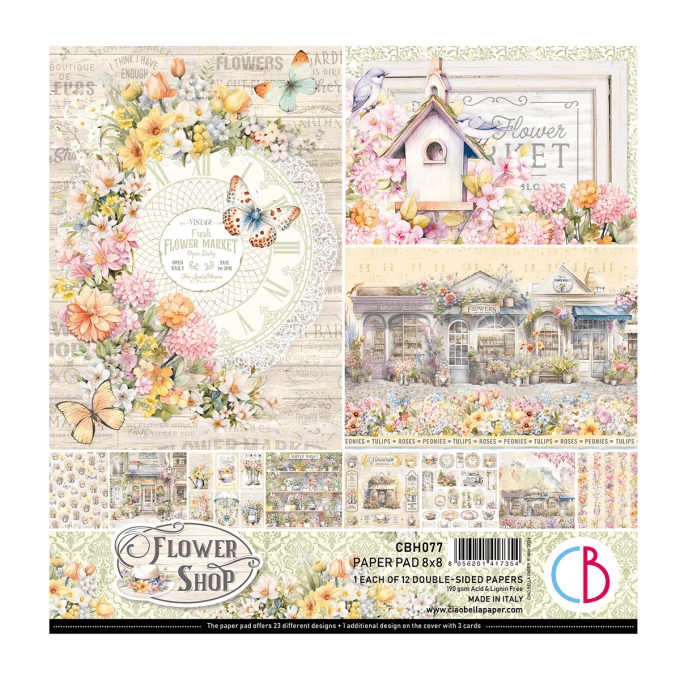 Ciao Bella, collection Flower shop, 20x20cm - 12 feuilles - 190gsm