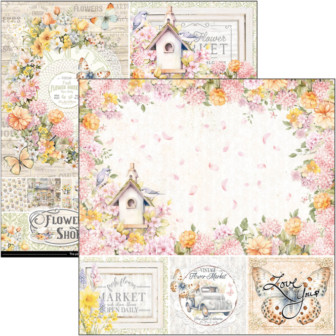 Ciao Bella, collection Flower shop, 20x20cm - 12 feuilles - 190gsm