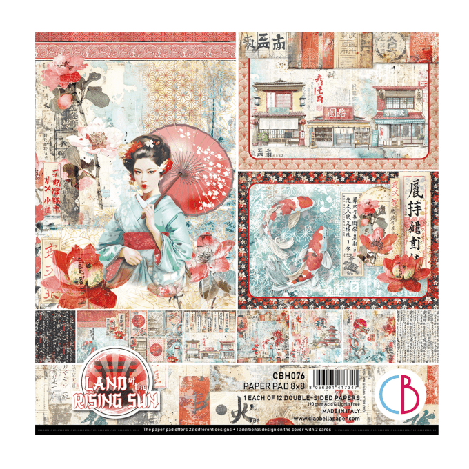 Ciao Bella, collection Land of the rising sun, 20x20cm - 12 feuilles - 190gsm