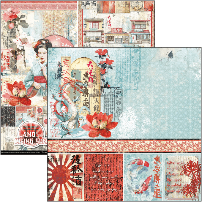 Ciao Bella, collection Land of the rising sun, 20x20cm - 12 feuilles - 190gsm