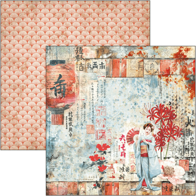 Ciao Bella, collection Land of the rising sun, 20x20cm - 12 feuilles - 190gsm