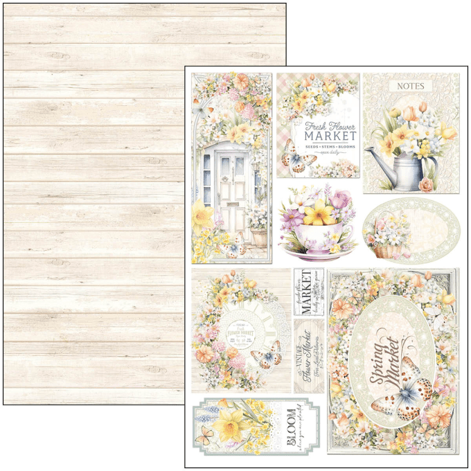 Ciao Bella, collection Flower shop, Format A4 - 9 feuilles - 190gsm 