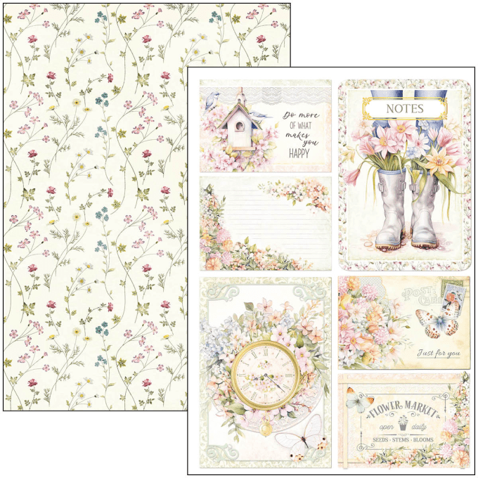 Ciao Bella, collection Flower shop, Format A4 - 9 feuilles - 190gsm 