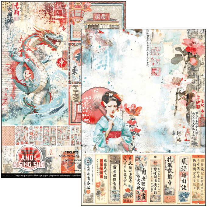 Ciao Bella, collection Land of rising sun, Format A4 - 9 feuilles - 190gsm