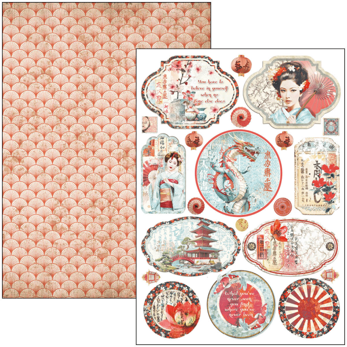 Ciao Bella, collection Land of rising sun, Format A4 - 9 feuilles - 190gsm