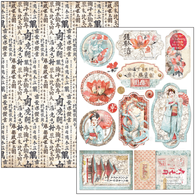 Ciao Bella, collection Land of rising sun, Format A4 - 9 feuilles - 190gsm