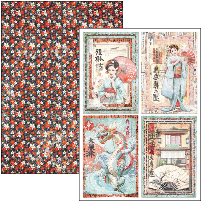 Ciao Bella, collection Land of rising sun, Format A4 - 9 feuilles - 190gsm