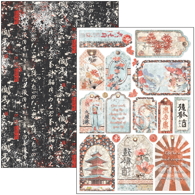 Ciao Bella, collection Land of rising sun, Format A4 - 9 feuilles - 190gsm