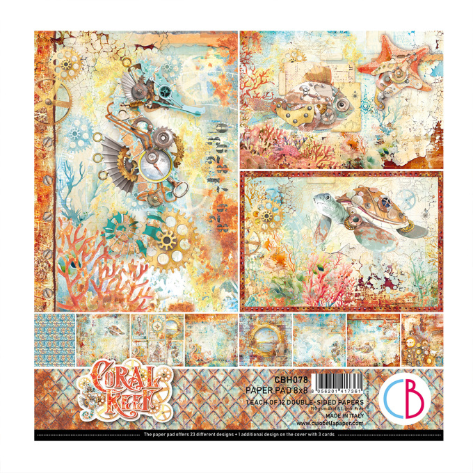 Ciao Bella, collection Coral reef, 20x20cm - 12 feuilles - 190gsm