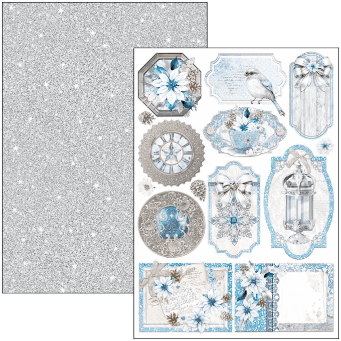 Ciao Bella, collection Elegance of blue, Format A4 - 9 feuilles - 190gsm 