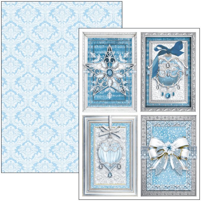 Ciao Bella, collection Elegance of blue, Format A4 - 9 feuilles - 190gsm 