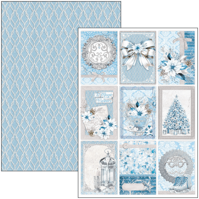 Ciao Bella, collection Elegance of blue, Format A4 - 9 feuilles - 190gsm 