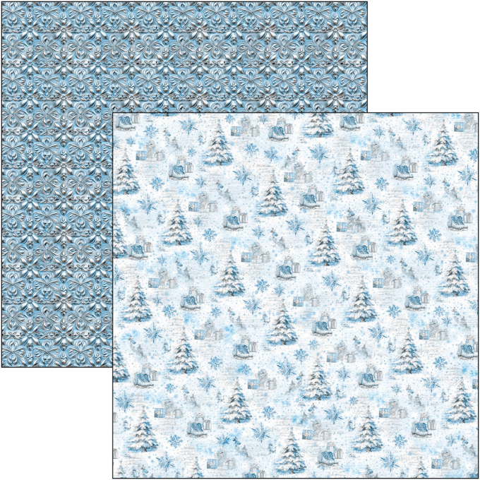 Ciao Bella, collection Elegance of blue -  30x30cm - 12 feuilles - 190gsm 