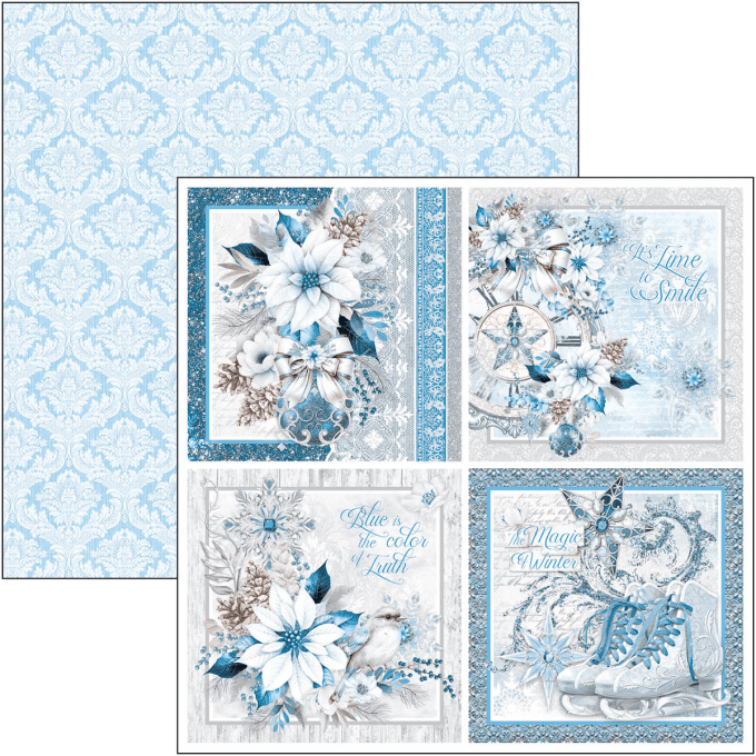 Ciao Bella, collection Elegance of blue -  30x30cm - 12 feuilles - 190gsm 