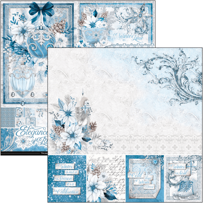 Ciao Bella, collection Elegance of blue, 20x20cm - 12 feuilles - 190gsm 