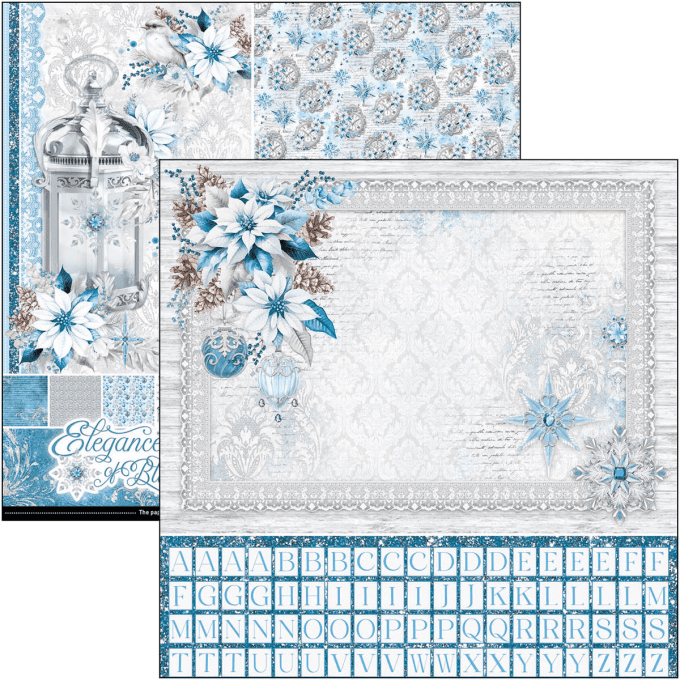 Ciao Bella, collection Elegance of blue, Patterns - 30x30cm - 8 feuilles - 190gsm