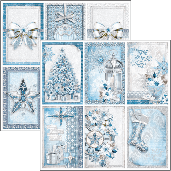 Ciao Bella, collection Elegance of blue, Patterns - 30x30cm - 8 feuilles - 190gsm