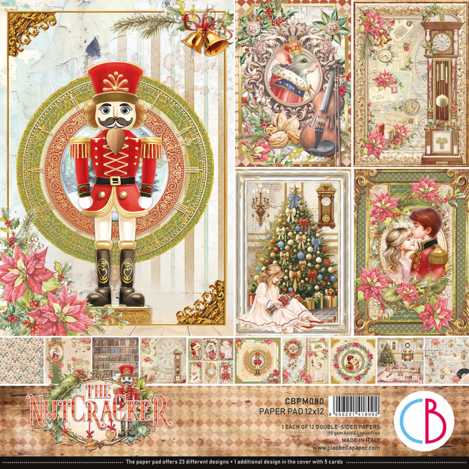 Ciao Bella, collection The Nutcracker -  30x30cm - 12 feuilles - 190gsm 