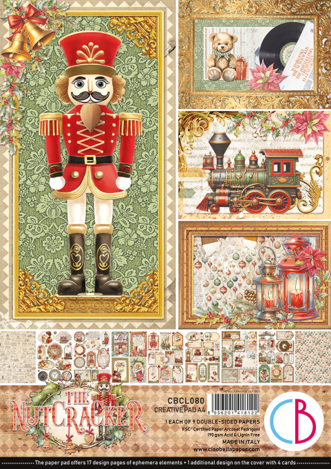 Ciao Bella, collection The Nutcracker, Format A4 - 9 feuilles - 190gsm