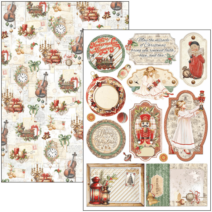 Ciao Bella, collection The Nutcracker, Format A4 - 9 feuilles - 190gsm