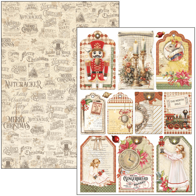 Ciao Bella, collection The Nutcracker, Format A4 - 9 feuilles - 190gsm