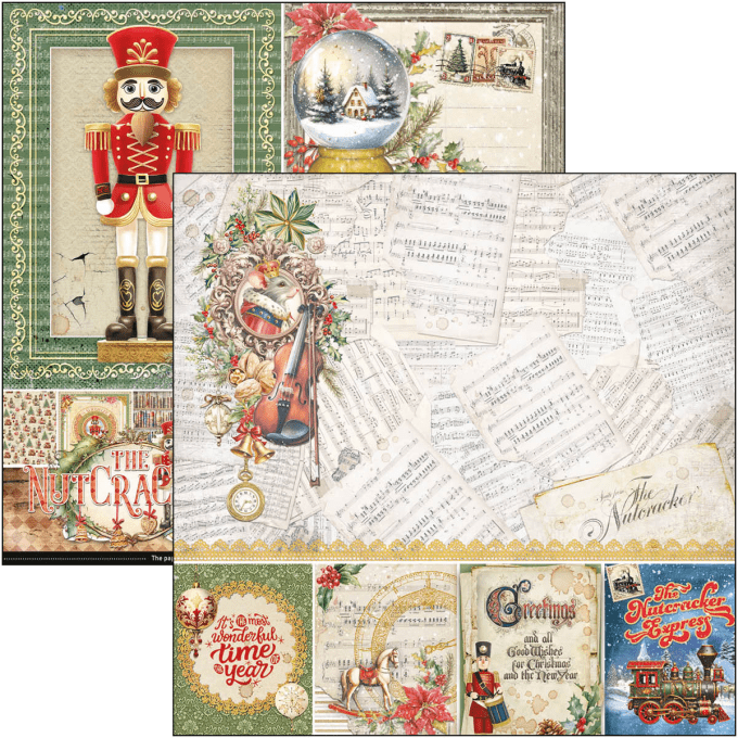 Ciao Bella, collection The Nutcracker, 20x20cm - 12 feuilles - 190gsm 