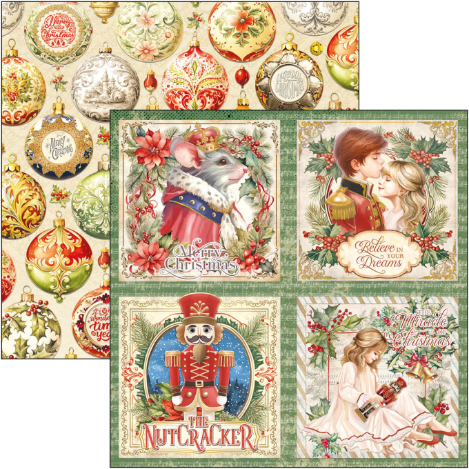 Ciao Bella, collection The Nutcracker, 20x20cm - 12 feuilles - 190gsm 