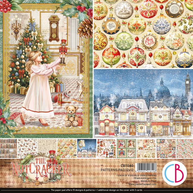 Ciao Bella, collection The Nutcracker, Patterns - 30x30cm - 8 feuilles - 190gsm