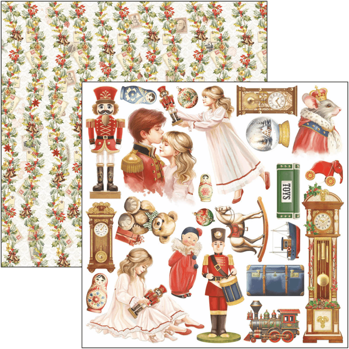 Ciao Bella, collection The Nutcracker, Patterns - 30x30cm - 8 feuilles - 190gsm