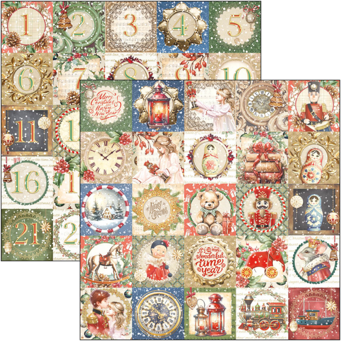 Ciao Bella, collection The Nutcracker, Patterns - 30x30cm - 8 feuilles - 190gsm