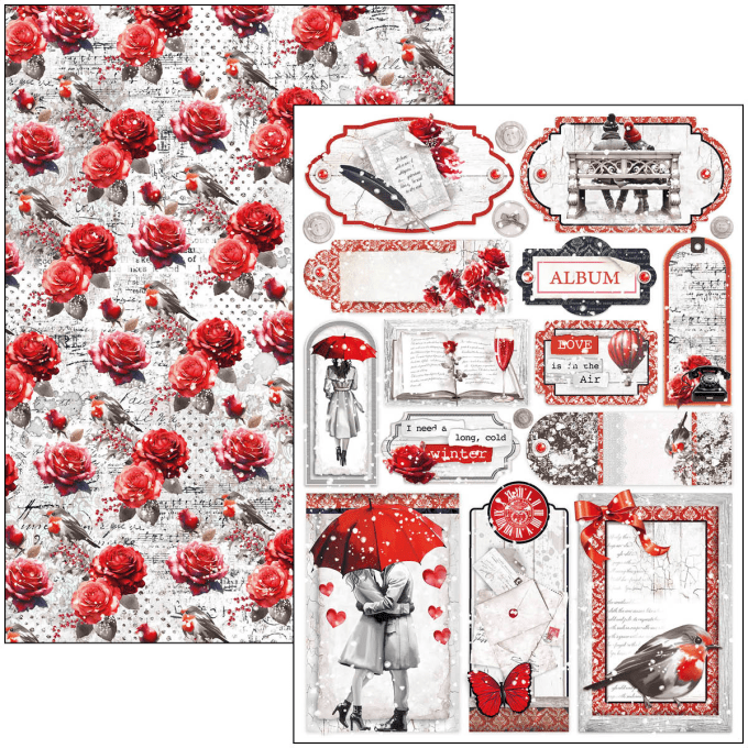 Ciao Bella, collection Paris je t'aime, Format A4 - 9 feuilles - 190gsm