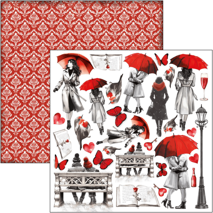 Ciao Bella, collection Paris Je T'aime, Patterns - 30x30cm - 8 feuilles - 190gsm