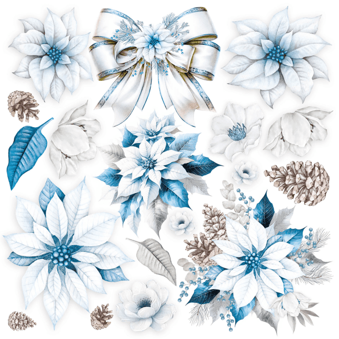 Ciao Bella, Papier vellum - collection Elegance of blue - 15x15cm - 6 feuilles, 92g