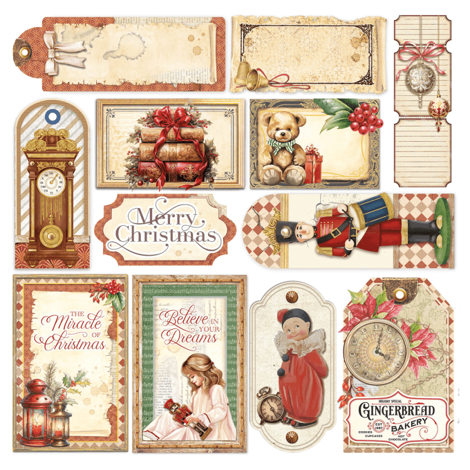 Ciao Bella, Papier vellum - collection The Nutcracker - 15x15cm - 6 feuilles, 92g