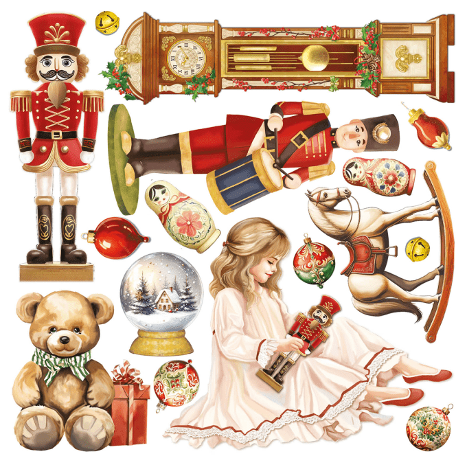 Ciao Bella, Papier vellum - collection The Nutcracker - 15x15cm - 6 feuilles, 92g