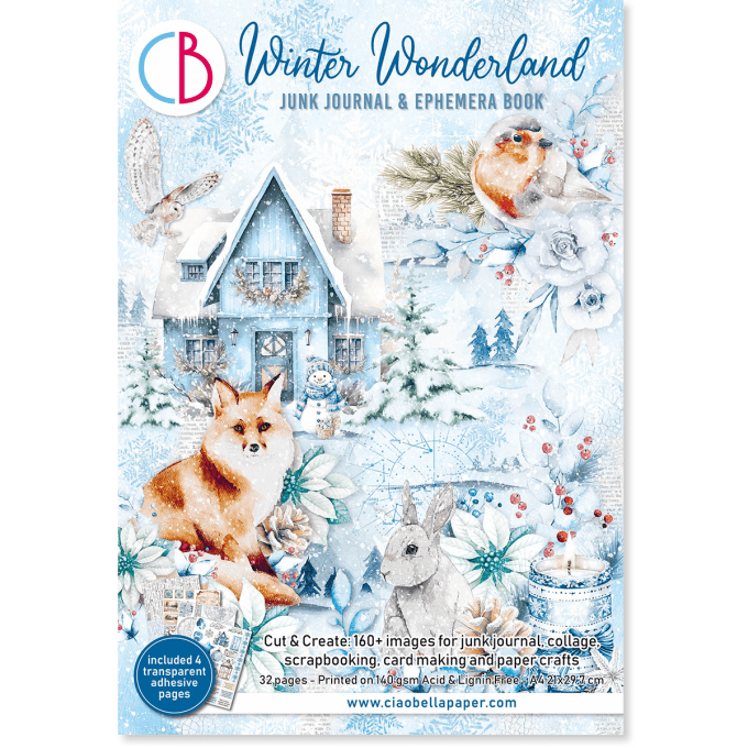 Winter wonderland, format A4 - 32 feuilles de papier recto verso