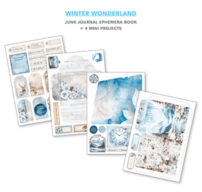 Winter wonderland, format A4 - 32 feuilles de papier recto verso