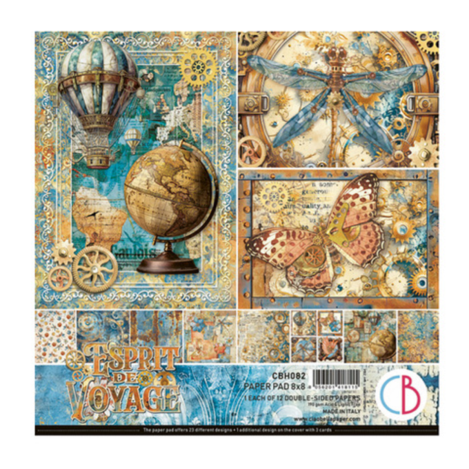 Ciao Bella, collection Esprit de voyage - 20x20cm - 12 feuilles - 190gsm