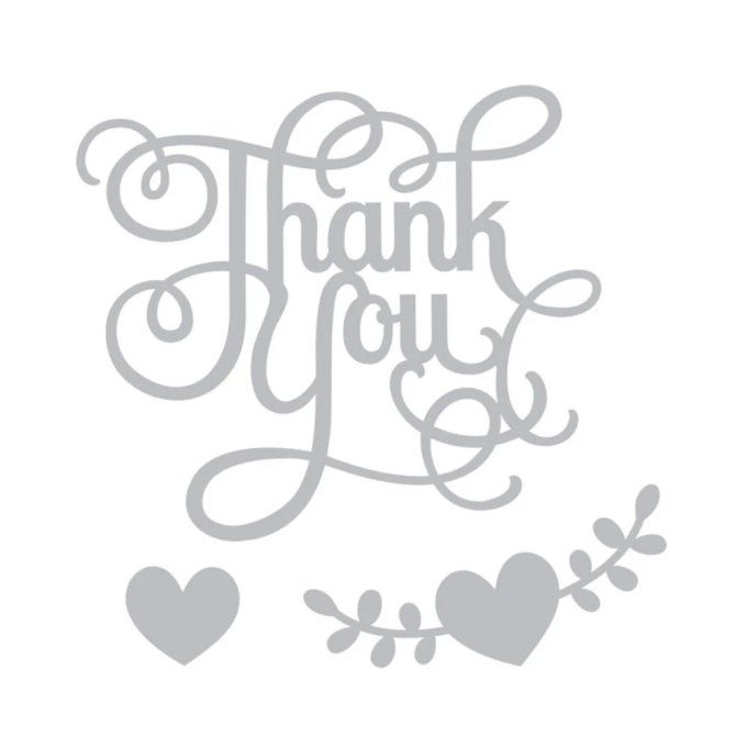 Sizzix, Jen Long, 3 dies - Thank You