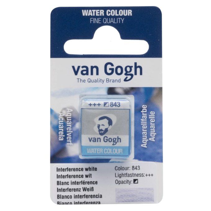 Aquarelle - Van Gogh -  demi godet - couleur : interference white n°843